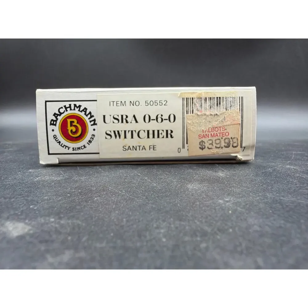 Vintage Bachmann N Scale USRA 0-6-0 Switcher Santa Fe 50552 Not Tested Box Paper
